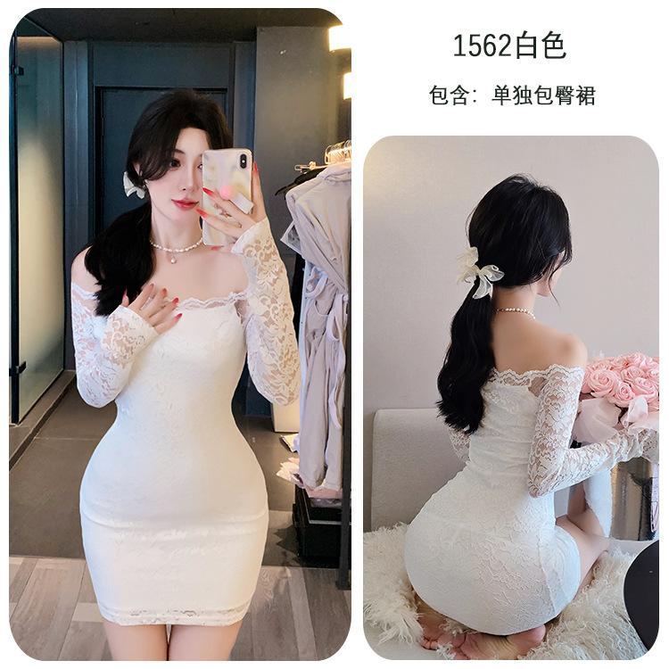 Sex Underwear Pure Desire Style Shoulder Dress Tight Hip Skirt Sexy Nightdress