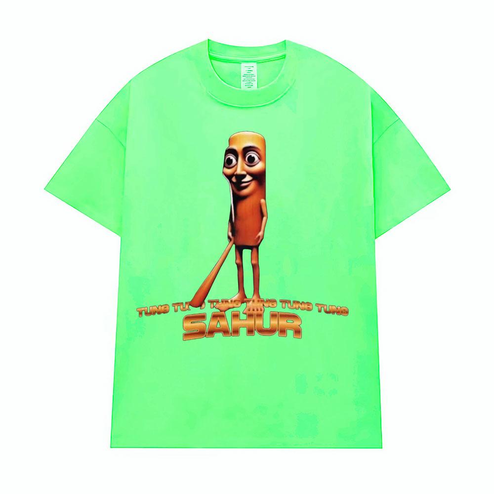 Tung Tung Tung Sahur Funny Baseball Bat Meme T-shirts Men s Clothing Vintage Gothic T Shirts Unisex Fashion Trend Cotton T Shirt 3XL