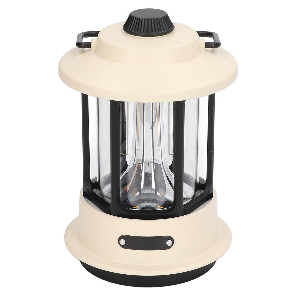 LED Camping Lantern 5‑170lm Waterproof Ergonomic Portable Camping Ambient Lantern with Metal Handle for Outdoor Milky