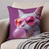 Vibrant Animal Bubble Fashion Tiger Cushion Cover Pillowcase Antidustmite Invisible Zipper Short Plush Sofa Cushion