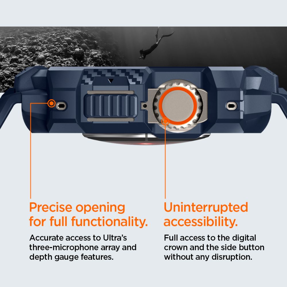 Spigen Rugged Armor Pro For Apple Watch Ultra 1 2 (49 Mm) Watch Band