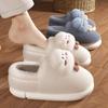 Cotton slippers winter bag heel cute new indoor home plush warm fluffy confinement cotton shoes winter