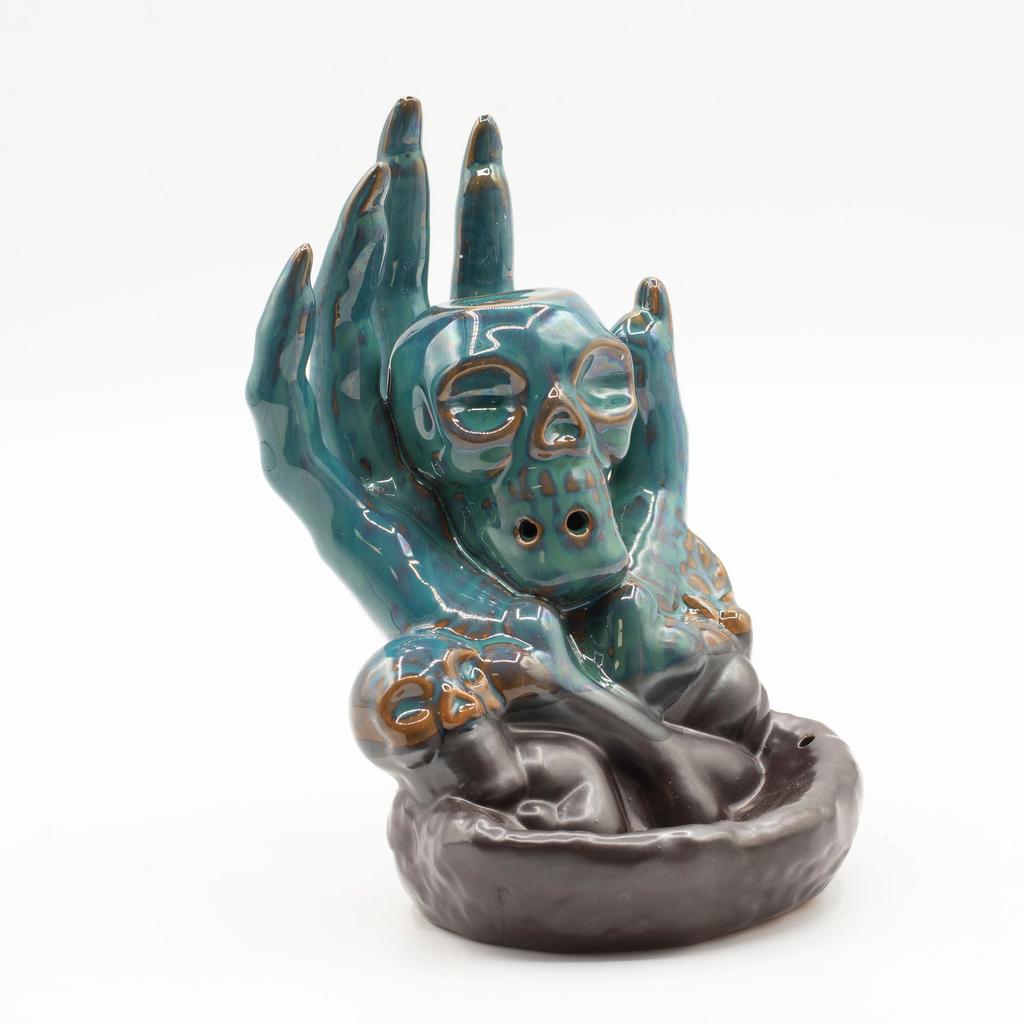 Backflow Incense Burner – Skull In Hand