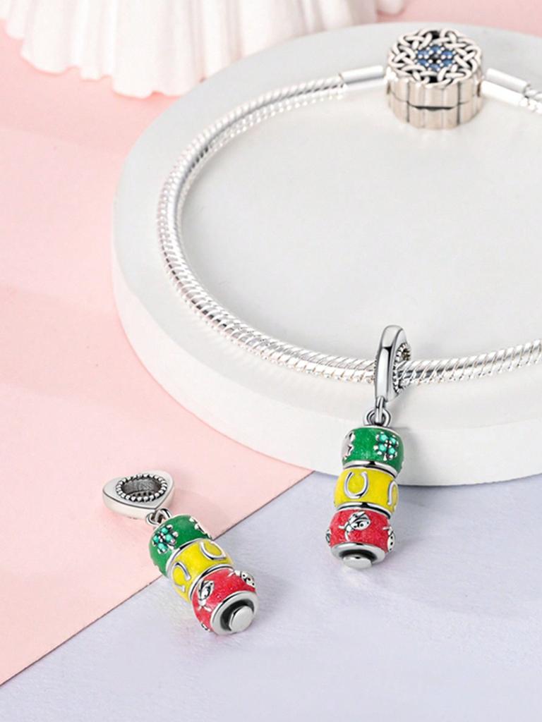 Charms Plata Copper Colors Compass Of Our Lady Of The Moon Beads Pendant For Original Bracelet For Women Diy Jewelry Love Gift