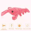 Floppy Lobster Interactive Dog Toy USB Rechargeable Vibration Modes Cat Toy Electric Realistic Wagging Lobster Toy Catnip Addable Stress-relieving Pet