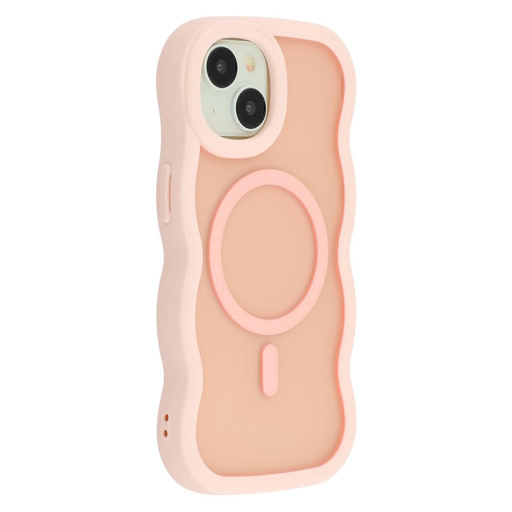 Etui do iPhone'a 14 Kompatybilne z MagSafe TPU + PC Tylna Pokrywa Telefonu Skóra Dotyk Kształt Fali