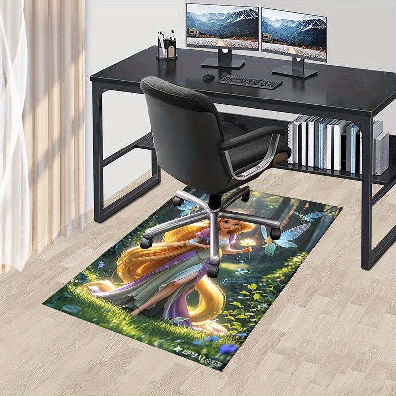 3D Printed Princess,Rapunzel,Butterflies Anti-Slip Rug - Machine Washable Office Rug for Living Room, Bedroom, Office - Multiple Sizes