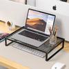 Adjustable Desktop Monitor Riser & Laptop Cooling Stand with Storage & Keyboard Tray