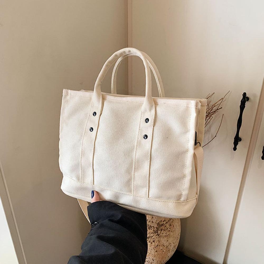 

Многокарманная холщовая сумка через плечо на молнии однотонная сумка-тоут в японском стиле сумка кросс-боди студенты белый