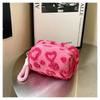 Jacquard Plush, Makeup Bag, Large Capacity, Storage Bag, Travel Storage Bag