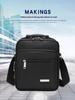 Men's Large Capacity Water-Resistant Oxford Shoulder and Crossbody Bag