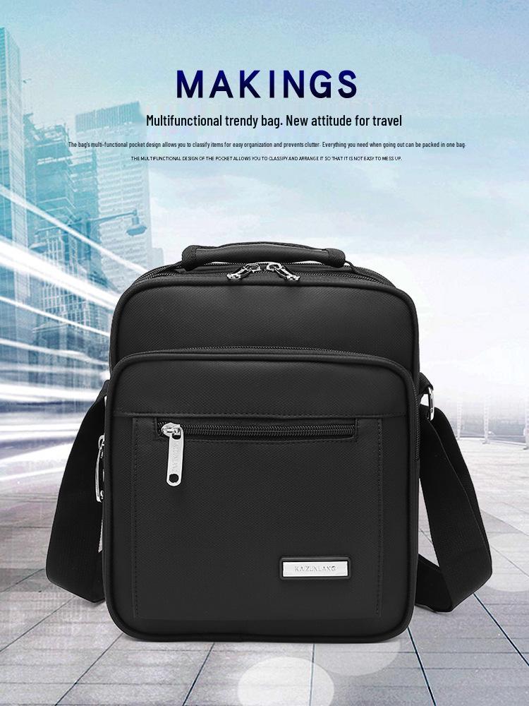 Men's Large Capacity Water-Resistant Oxford Shoulder and Crossbody Bag