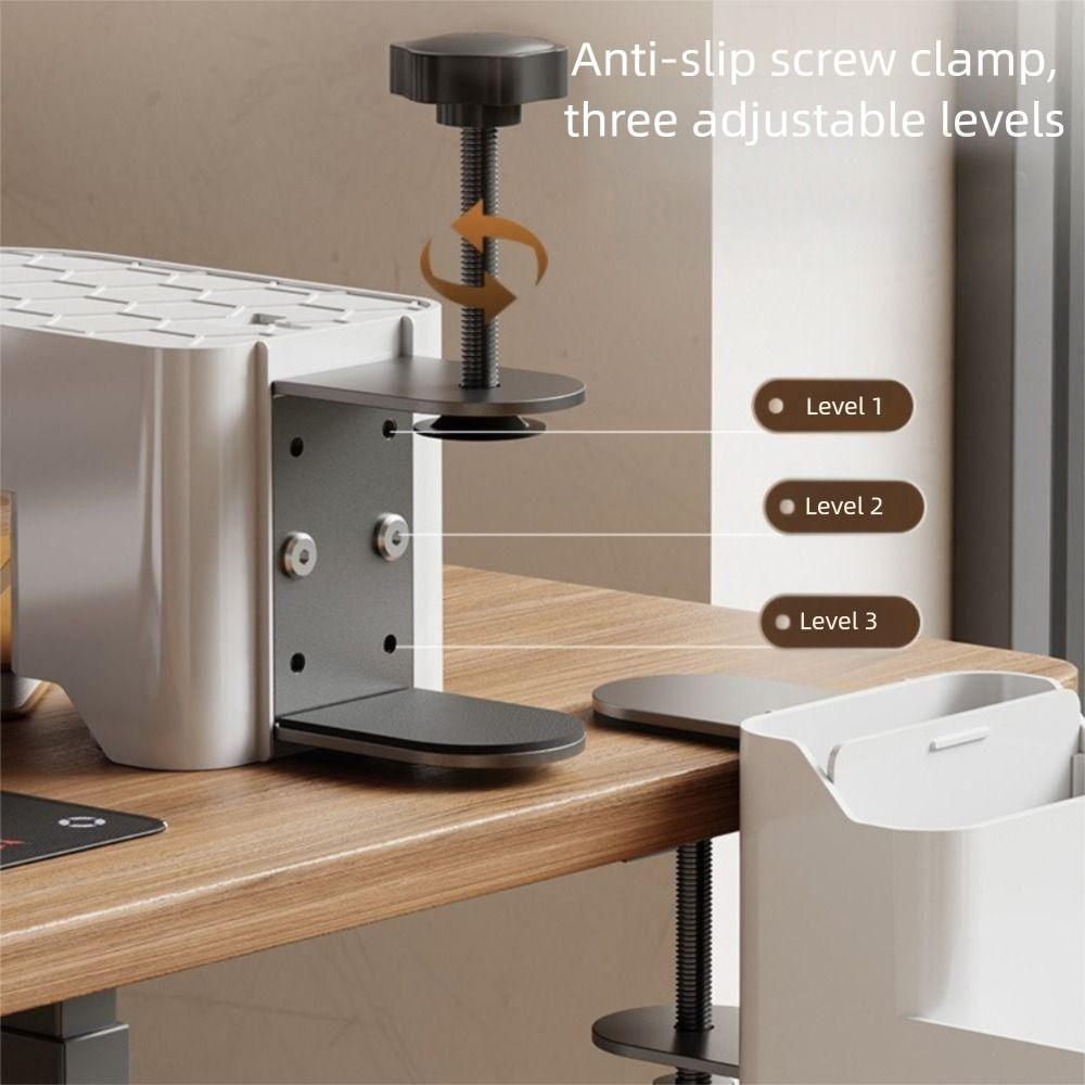 ABS Desktop Storage Box Height Adjustable Beverage Storage Rack  Under Desk Storage
