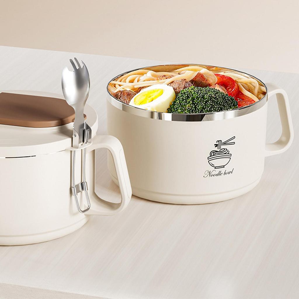 Lunch Container 1650ml with Folding Cutlery Leakproof Lunch Salad Bowl Soup Containers for Fruit Salad Home Office School