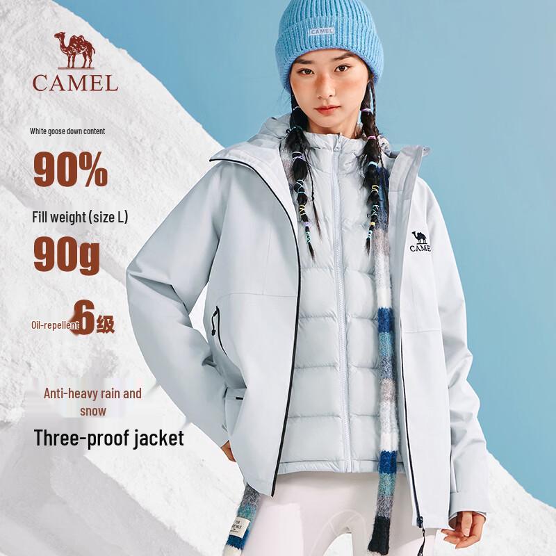 Camel Women s Winter Goose Down Outdoor Hooded Jacket M35CA6B053 M 170/92A