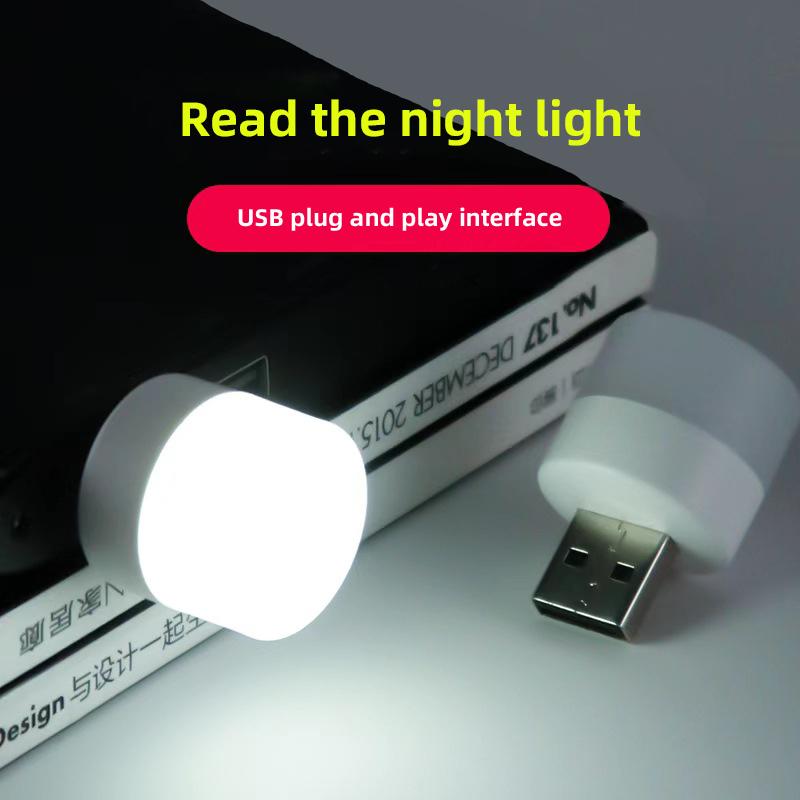 Car USB Night Light Low Power Mini LED Plug-in Rechargeable Lamp Auto Interior Reading Camping Emergency Lighting Accessories
