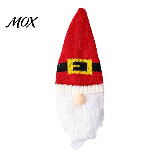 Winter Home Table Decorations Christmas Gnome Wine Bottle Covers, Knitted Faceless Toppers, Santa Reindeer Creative Holiday Accessories Elf