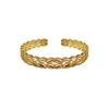 Gold-Plated Brass Wheat Ear Openwork Bangle Bracelet: Women's Fashion Gift