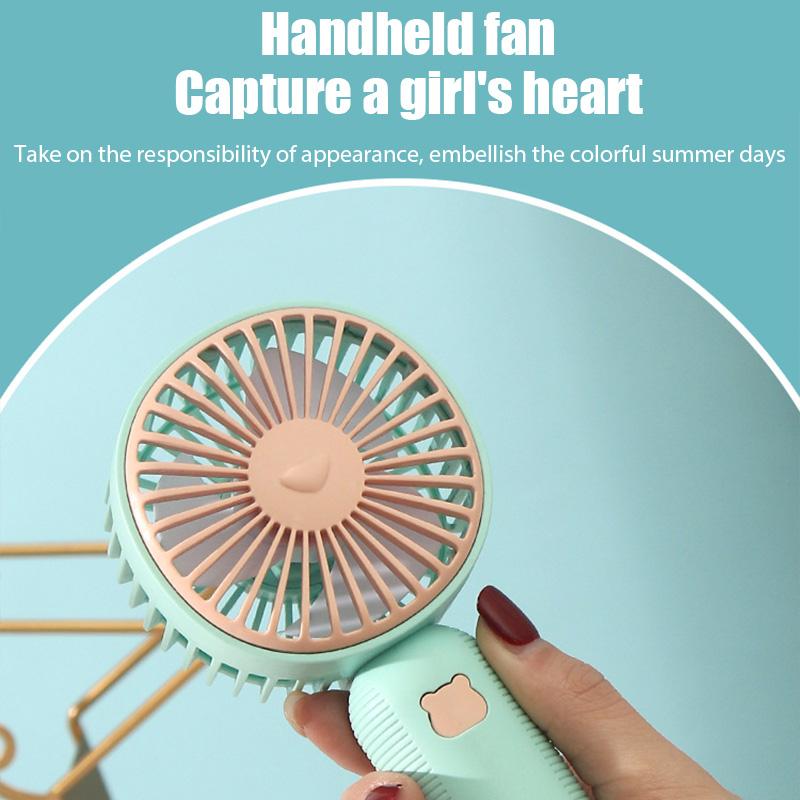 New Summer Cute Cool Handheld Fan Mini Portable Desktop Small Electric Fan USB Rechargeable Cold Fan Air Coolers