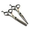 Black Pattern 6.0 Inch Nimpson, Black Steel Little Golden Tiger Hair Scissors, Hair Scissors, Tooth Scissors, Thin
