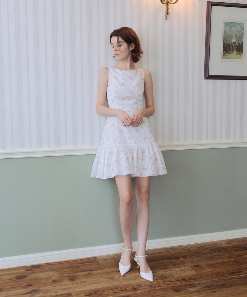 Aiseugadeuneiogongpal Splendeur De La Rose Print Dress