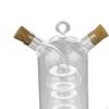 2 in 1 Cruet Bottle Separated Compartments 2.5x6.8inch Transparent for Salad Dressing Accessory