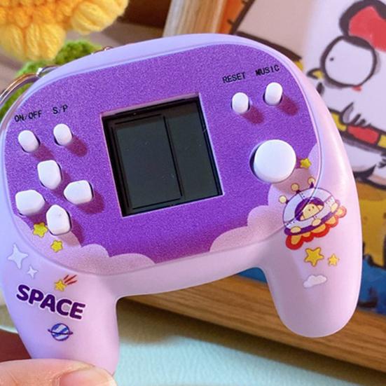 Mini Handheld Game Keychain Retro Joystick Toy Pendant for Bags Backpacks Creative Electronic Gadget Novelty Gift for Kids Teens Gamers