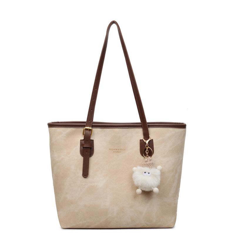 Large capacity tote bag women's autumn and winter new fashion shoulder bag college students class commuter bag underarm bag