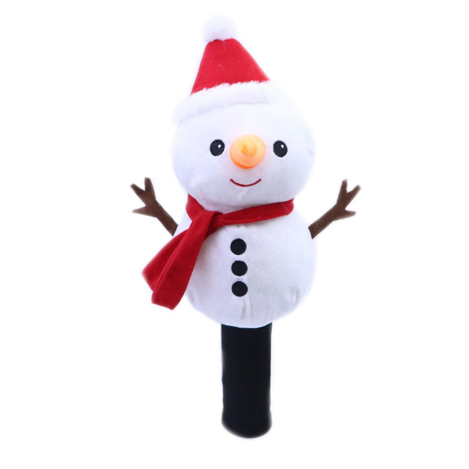 

Чехлы для гольфа Christmas Animal для драйвера и дерева - праздничная плюшевая защита для клюшек с антицарапающей подкладкой, праздничный подарок для любителей гольфа Snowman