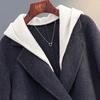 Women's Double-Faced Wool Blend Hooded Winter Coat