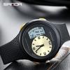 Sanda Dubbel Display Studenten Sport Horloge met Logo