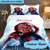 Custom Name 3PCS Chucky Bedding Set Including 1pc Duvet Cover And 2pcs Pillowcases for Bedroom, Dormitory Gift Home Decor