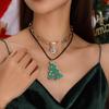 European & American Multi-layer Christmas Necklace with Santa, Tree & Stocking Charms