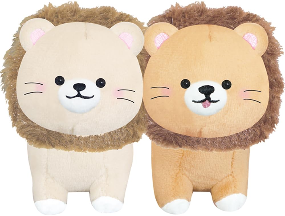 Набор брелоков Crux Nico Nui из 2 парных плюшевых игрушек-львов с магнитными щеками (Номер продукта: 110371)