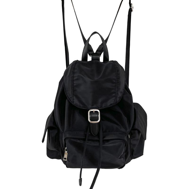 Fashion nylon shoulder bag women's new flip casual school bag niche design backpack