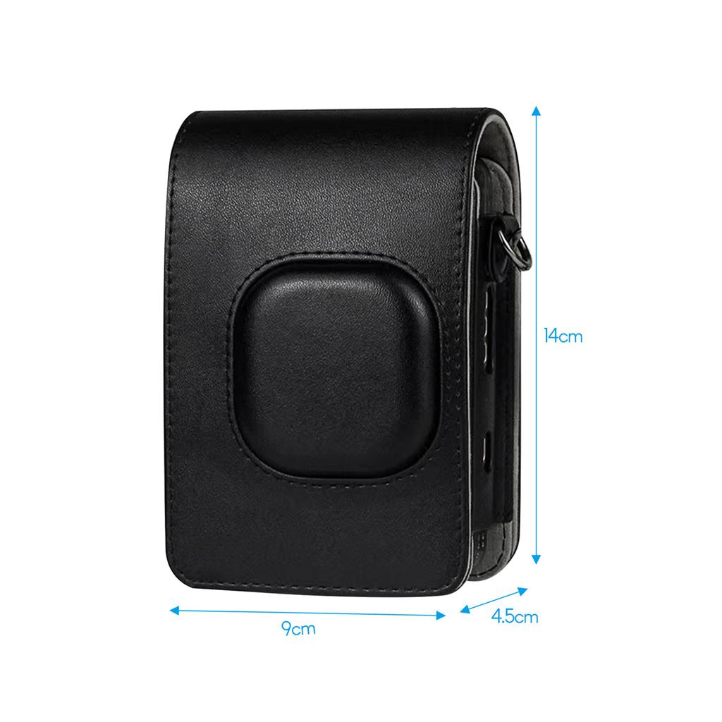 Compact Size Instant Camera Case Bag PU Leather with Shoulder Strap Compatible with Fuji Mini LiPlay