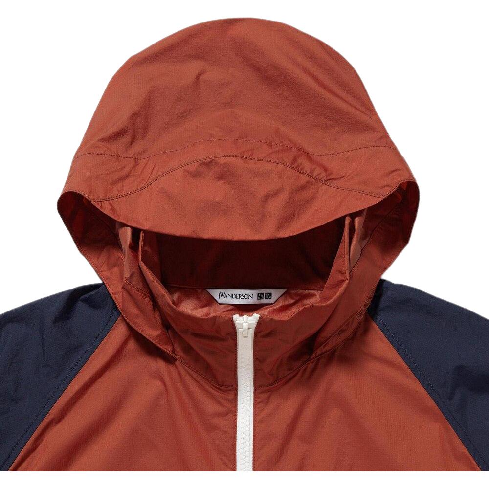 Uniqlo X JW Anderson Collaboration SS23 Spring Summer Series Designer UV Protection Color Block Hooded Jacket Men jackets Coral-Red 453864-15
