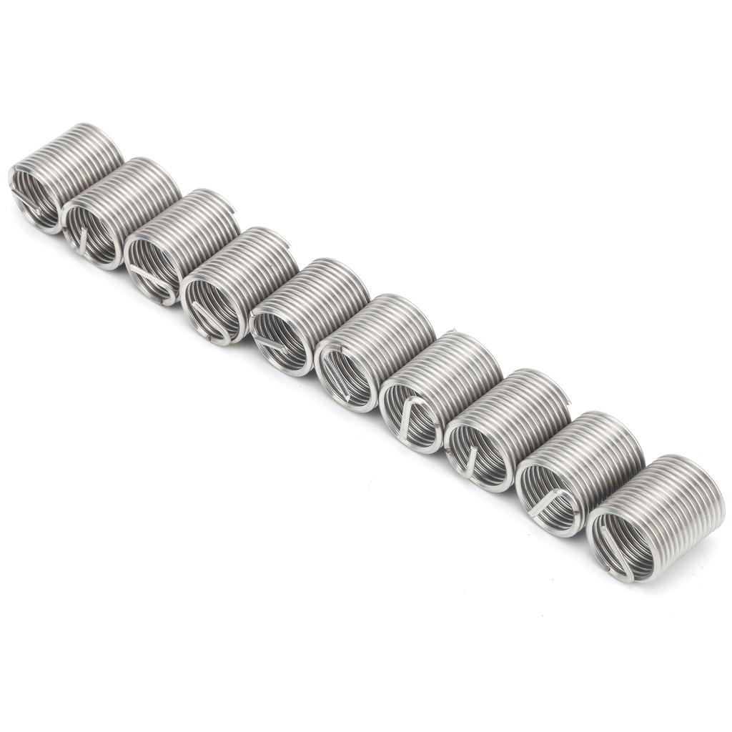 10Pcs Thread Repair Inserts Steel Wire Protection Sleeve Hardware Fastener M18 x 2.0 x 2D