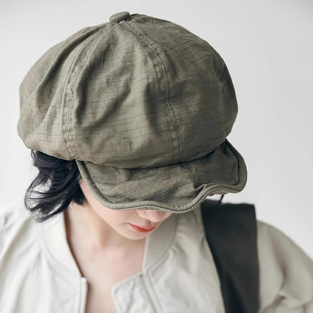 Retro Beret Capswestern Style Ivy Cap Classic For Women Painter'S Beret Solid Color Hat For Outdoor Fishing Camping 54-60Cm