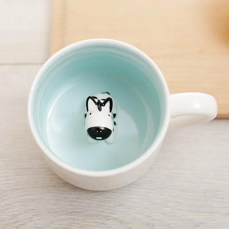 400ML Ceramic Mugs Creative Cute Cartoon Stereo Animal Milk Coffee Cups Couple Cups of Household Drinking Water Supplies