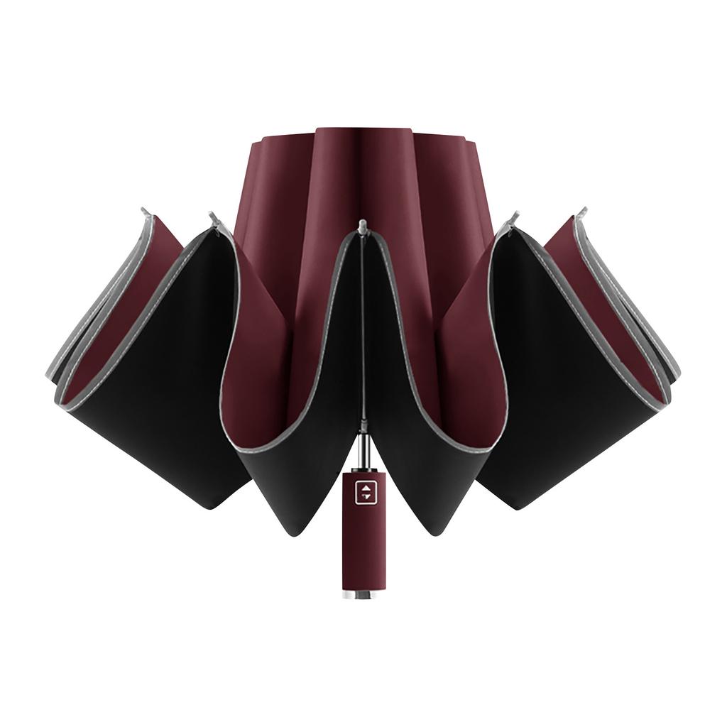 Automatic Umbrella -UV Reverse Folding Windproof Umbrella With Reflective Strips