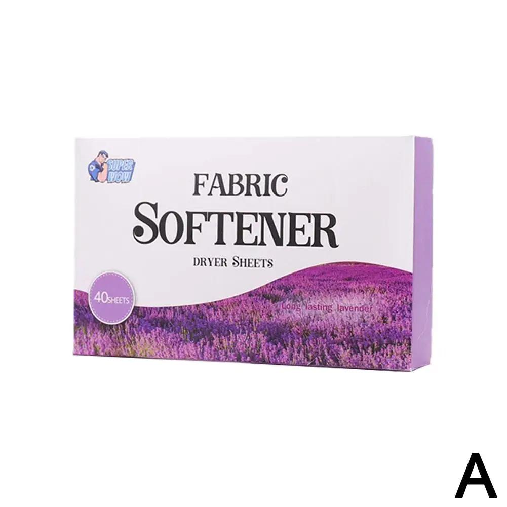 

Lavender Laundry Fabric Softener Dryer Sheet Calm Scent Electrostatic Prevention Odor Defense 40 Count Fragrant Clothing Slices Lavender Incense