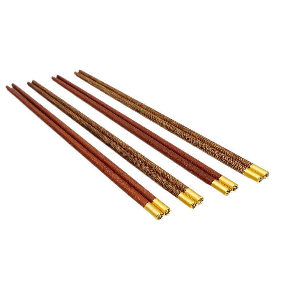 Antibacterial Solid Wood Chopsticks: Anti-Mold Wing Wood & Red Sandalwood, Non-Slip, Extended for Hot Pot, 2024