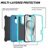 Rugged Ott Armor Shockproof Defender Phone Case for Iphone 17 16 15 14 13 12 11 Pro Max 16E Hard Drop Proof Back Cover Funda