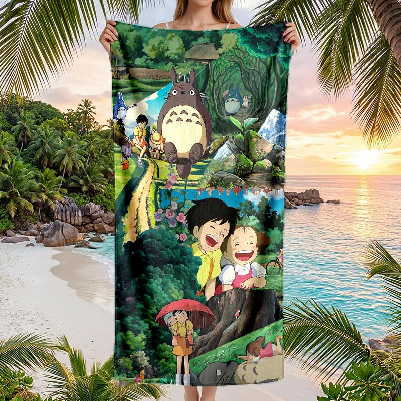 Duży ręcznik plażowy Szybkoschnący Chłonny ręcznik Na plażę W pomieszczeniach Mój sąsiad Totoro