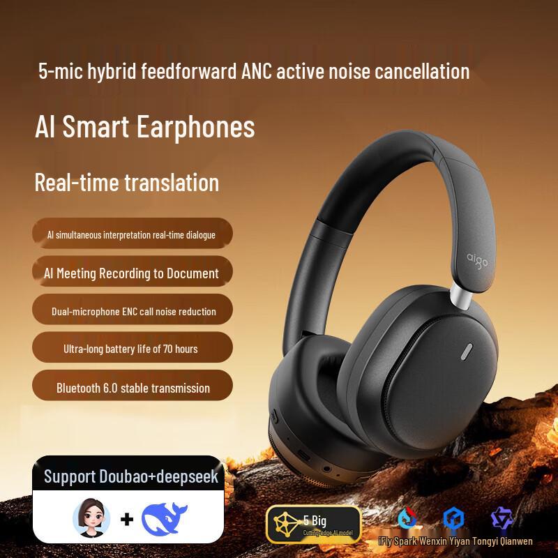 

aigo WE800 ANC Gaming and AI Translation Over-Ear Headphones