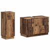 2 Piece Bathroom Cabinet Set HOORN Reclaimed Wood Engineered Wood