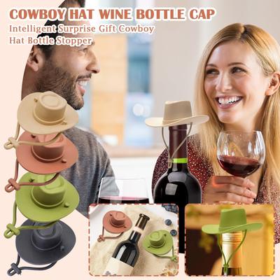 Cowboyhut Weinverpackung Lustiger Silikon Flaschenverschluss