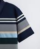STCO Diems Ripple Weave Striped Round Short Sleeve T-Shirt_Navy (Classic Fit)_Dtsxb13Ctn
