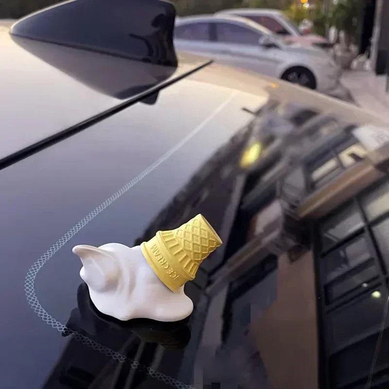 Car Decorations Motorcycle Decorations Falling Ice Cream Creative Decorations Sweet Ice Cream Parody Gift
